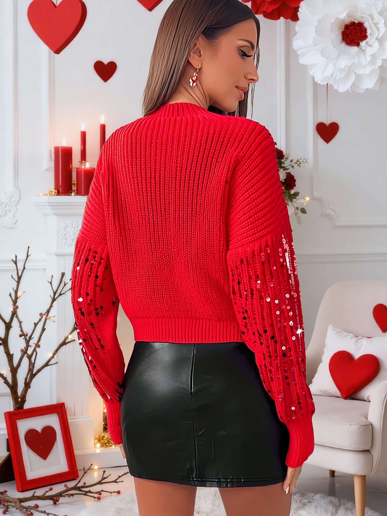 Maglione invernale con pailletes