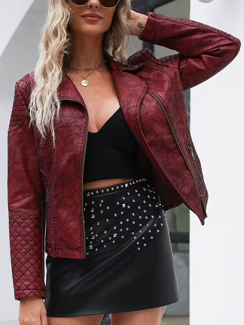 Giacca in ecopelle primaverile