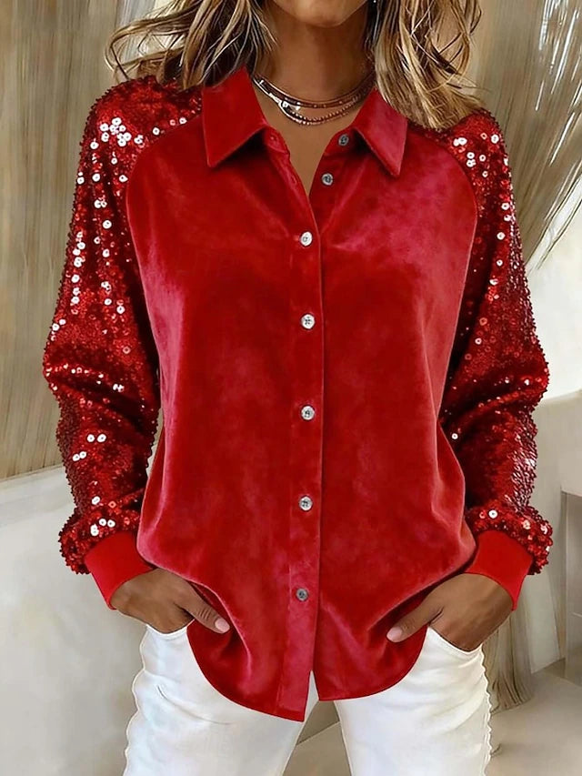 Camicia invernale con paillettes