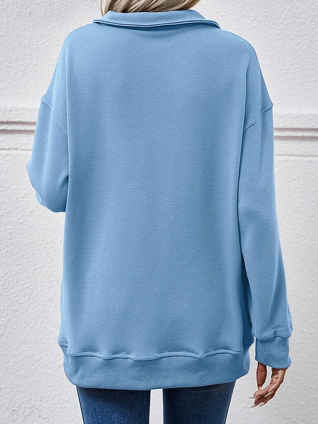 Felpa elegante elegante con colletto