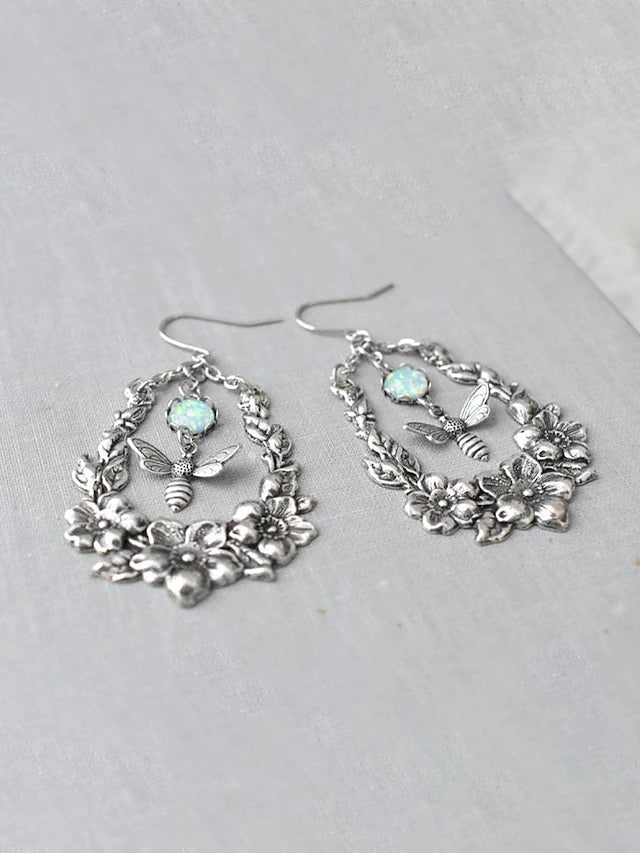 Orecchini eleganti con pietra acquamarina