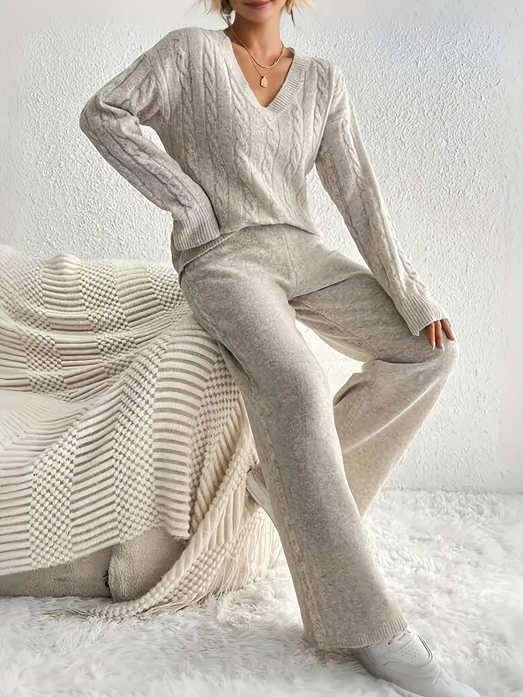 Completo a due pezzi in lana