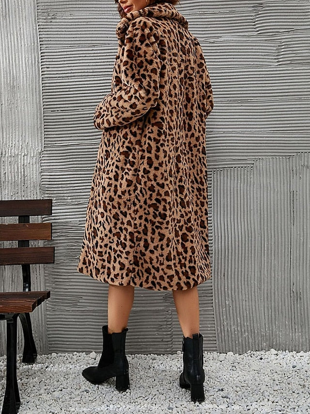 Cappotto lungo maculato