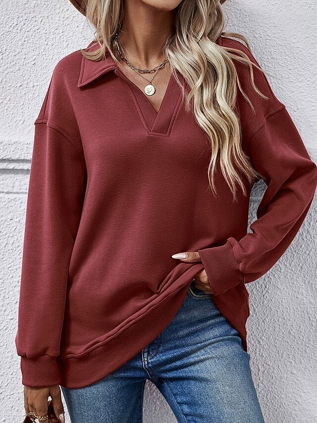 Felpa elegante elegante con colletto