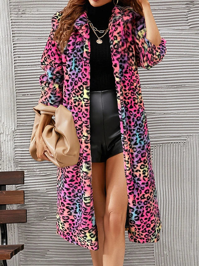 Cappotto lungo maculato