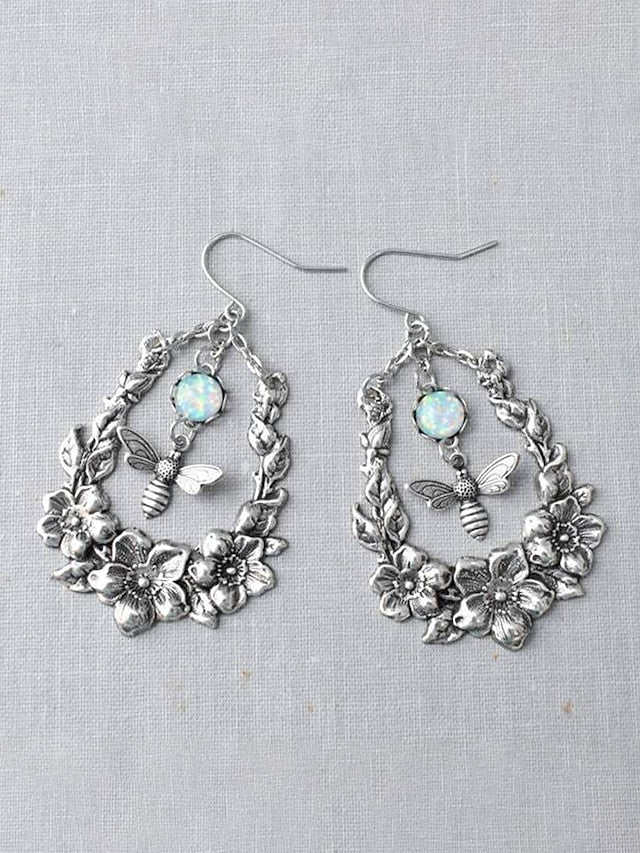 Orecchini eleganti con pietra acquamarina