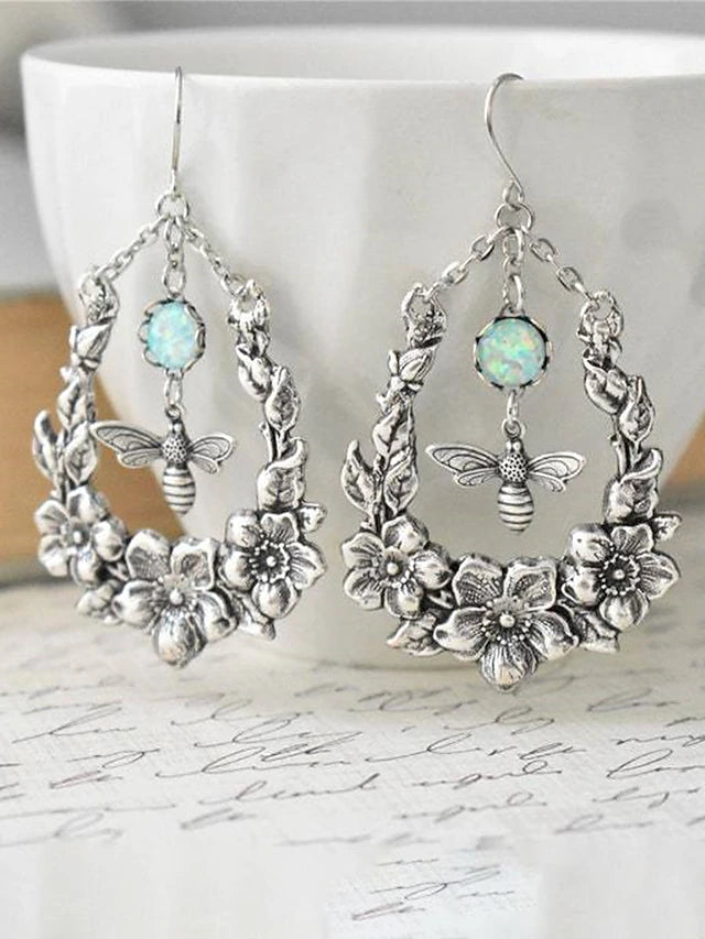 Orecchini eleganti con pietra acquamarina